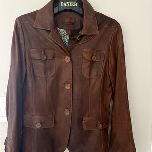 Danier Women's Rich Brown Leather Jacket
